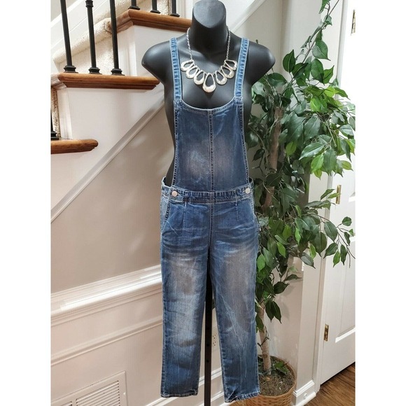 Dollhouse Women's Blue Denim Cotton Scoop Neck Casual Jeans Jumpsuit Size 3 - Picture 12 of 12